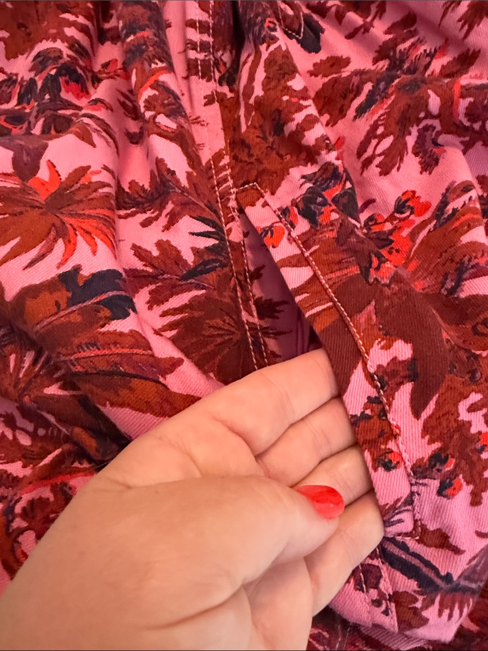 Pilcro Anthropologie Pink Floral Ruffle Swing Dress XL - Picture 6 of 8